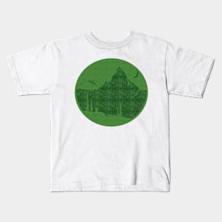 Hiking to a mountain in the forest Kids T-Shirt